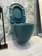 Подвесной унитаз Isvea Infinity 10NF02001SV-2P безободковый крышка микролифт изумрудный матовый