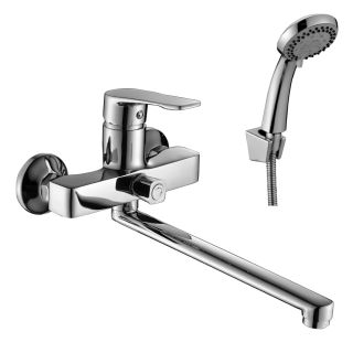 Смеситель для ванны Decoroom с ручным душем хром DR39043 Смеситель для ванны Decoroom с ручным душем хром DR39043