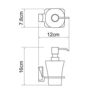 Wasserkraft Exter K-5299 Дозатор для жидкого мыла стеклянный 300 ml