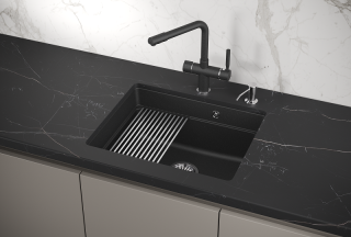 Мойка кухонная Granula Kitchen Space 5501U, ЧЁРНЫЙ Мойка кухонная Granula Kitchen Space 5501U, ЧЁРНЫЙ