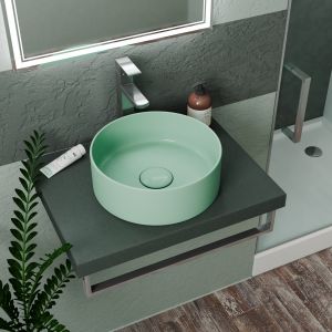 Раковина накладная D&K Matrix DT1391512 35см светло-зелёный