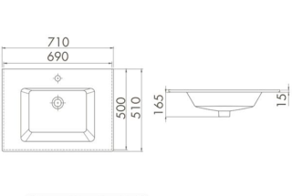 Раковина Opadiris Kirovit IBIZA 71 050200-u-01 белая