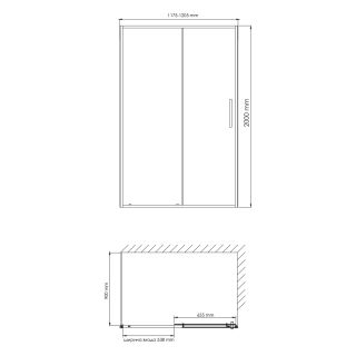 Душевой уголок WasserKRAFT Tauber 64S07 120x90 см профиль никель стекло прозрачное