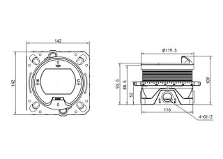 Встраиваемый смеситель-термостат на 2 источника AQUAme AQM8801CR хром