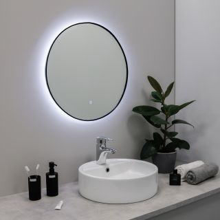 Зеркало FIXSEN с подсветкой LED круглое 80х80 см черное (FX-1080B) Зеркало FIXSEN с подсветкой LED круглое 80х80 см черное (FX-1080B)
