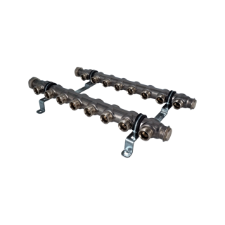 Коллекторная группа, ELSEN, 1, 8 контуров, размер отвода-3/4, PN, бар-6, T°C -от 0 до +90, EMi01.08, без вентилей и расходомеров, нержавеющая сталь