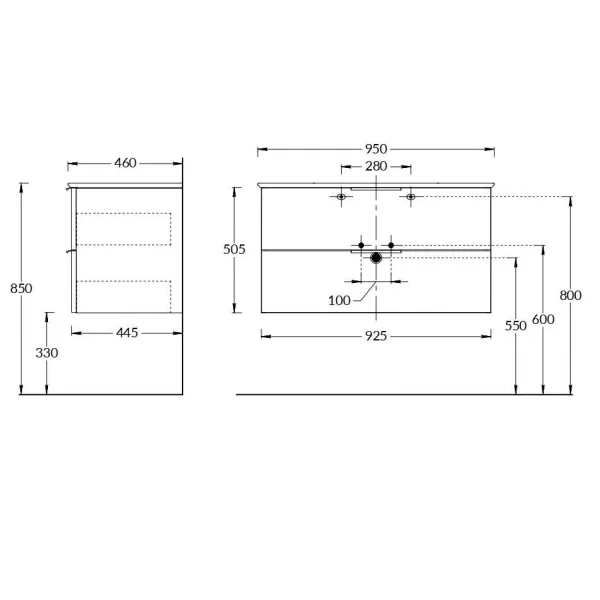 Тумба под раковину Kerama Marazzi Piano Forte PI.F.95\WHT 95 см белый