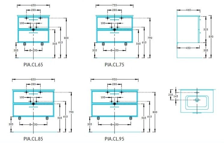 Тумба под раковину Kerama Marazzi Piano Classic PIA.CL.65\WHT.M 65 см ясень белый матовый