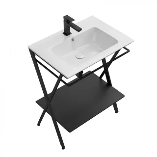 Металлическая структура-консоль Kerama Marazzi Piano Next PIA.N.65\BLK 65 см чёрный матовый Металлическая структура-консоль Kerama Marazzi Piano Next PIA.N.65\BLK 65 см чёрный матовый