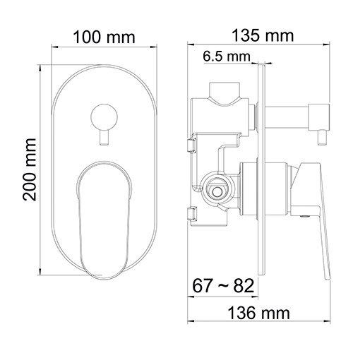 Wasserkraft Donau 5341 Смеситель для ванны и душа Wasserkraft Donau 5341 Смеситель для ванны и душа