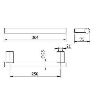 Поручень для ванны Kludi Vela C 3198153 30 см белый матовый