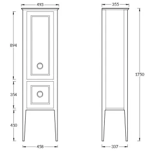 Пенал Kerama Marazzi Plaza Classic Neo PL.CN.175\CAP.M 50 см капучино матовый