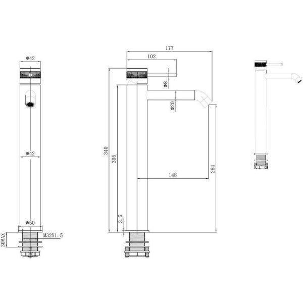 Смеситель для раковины Allen Brau Priority 5.31A02-31