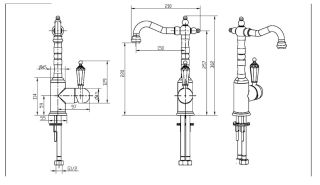 Смеситель для раковины Boheme Imperiale Ripresa золото 322 Смеситель для раковины Boheme Imperiale Ripresa золото 322
