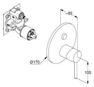 Смеситель для ванны и душа Kludi Bozz 386595376 белый матовый