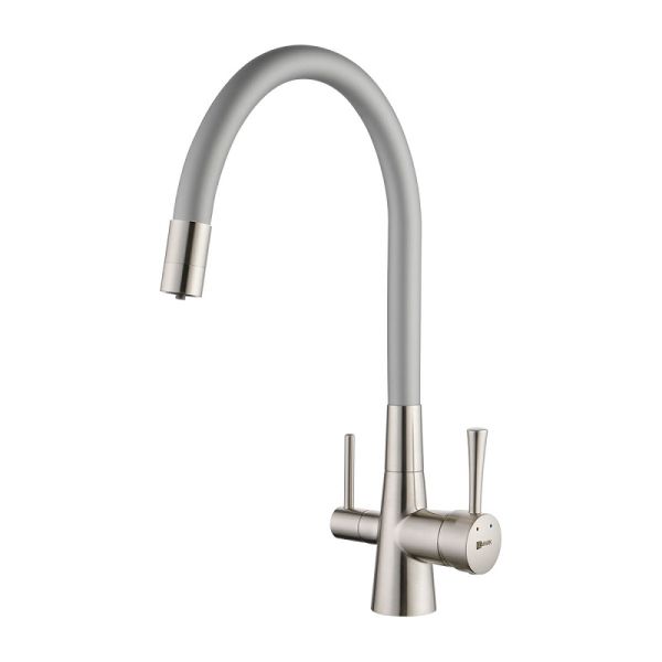 Смеситель для кухни Lemark Comfort LM3075BN-Silver с подключением к фильтру с питьевой водой