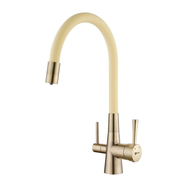 Смеситель для кухни Lemark Comfort LM3075B-Beige с подключением к фильтру с питьевой водой