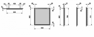 зеркало Laufen Frame 4.4740.3.900.144.1 65Х70