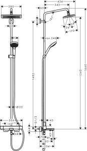 Душевая система Hansgrohe Croma E Showerpipe 27687000