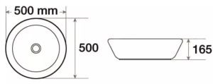 Раковина накладная SantiLine SL-1064 50см белый