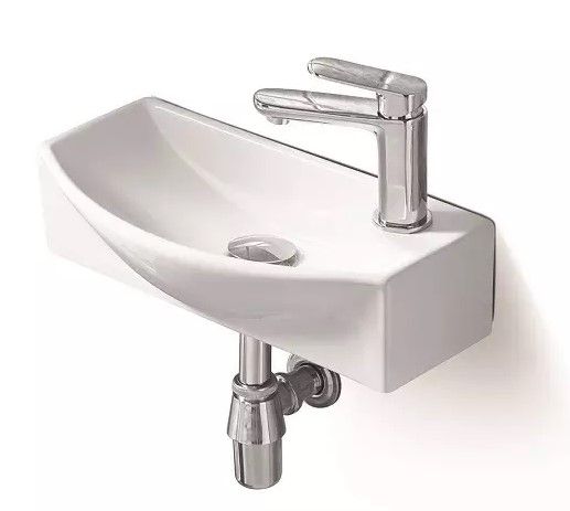 Раковина подвесная SantiLine SL-2013L 45см левая белый