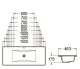 Раковина SantiLine SL-2102(120)  белая  120.5 см