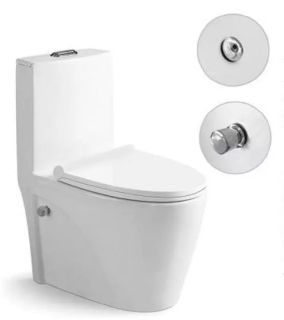 Унитаз-компакт SantiLine SL-5012SM-BD с функцией биде и встроенным смесителем белый Унитаз-компакт SantiLine SL-5012SM-BD с функцией биде и встроенным смесителем белый