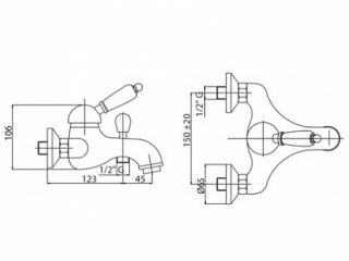 Напольный однорычажный смеситель, золото Cezares ELITE-VDPM-03/24-Bi
