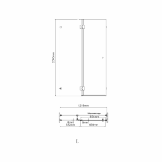 Душевая дверь WasserKRAFT Paar 88H05L-MG 120 см профиль розовое золото стекло матовое