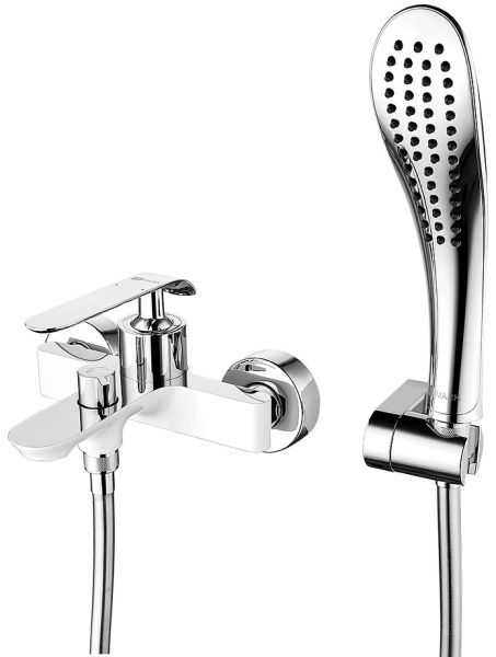 Смеситель для ванны Lemark Melange LM4934CW белый/хром