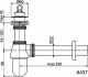 Сифон для раковины AlcaPlast ?32 цельнометаллический с водосливом 5/4" A437