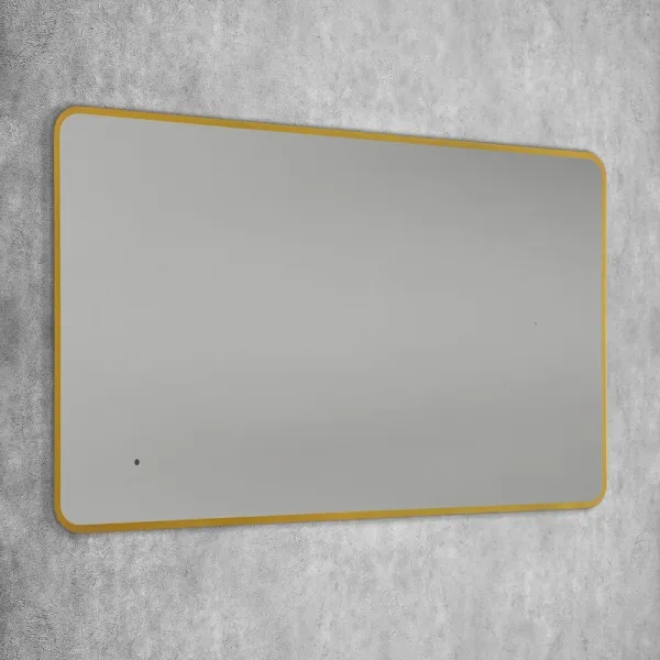 Зеркало с подсветкой ArtMax Siena AM-SieS-600-1000-DS-F-Gold 100 см золото