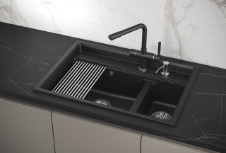 Мойка кухонная Granula Kitchen Space 7302, ШВАРЦ Мойка кухонная Granula Kitchen Space 7302, ШВАРЦ