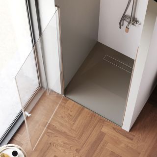 Душевая дверь AM.PM Sunny W87G-90-1P-MT прозрачное стекло профиль серебристый 90x190