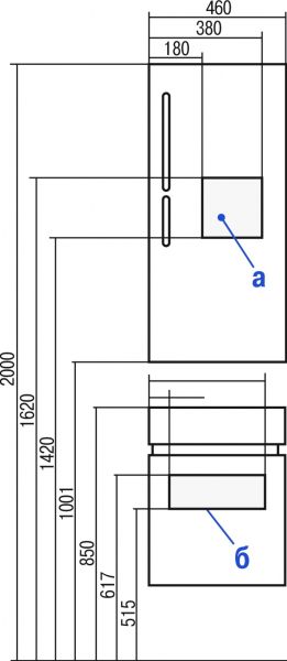 Тумба под раковину Акватон Эклипс М 1A172801EK49L левая 46см эбони светлый