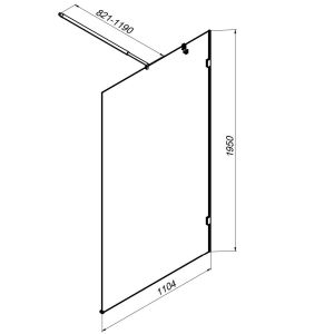 Душевая перегородка AM.PM X-Joy W94WI-110-F1-BTE 110 см