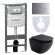 Комплект с инсталляцией Ceramica Nova CN4002MB_1001M_1000 унитаз Metropol CN4002MB крышка-сиденье с микролифтом и инсталляция Envision CN1001M с кнопкой смыва хром матовый Round Комплект с инсталляцией Ceramica Nova CN4002MB_1001M_1000 унитаз Metropol CN4002MB крышка-сиденье с микролифтом и инсталляция Envision CN1001M с кнопкой смыва хром матовый Round