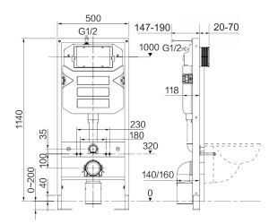 Комплект с инсталляцией Ceramica Nova CN4002_1002W_1000 унитаз Metropol CN4002 крышка-сиденье с микролифтом и инсталляция Envision CN1002W с белой матовой кнопкой смыва Flat