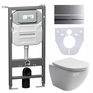 Комплект с инсталляцией Ceramica Nova CN4002_1002M_1000 унитаз Metropol CN4002 крышка-сиденье с микролифтом и инсталляция Envision CN1002M с кнопкой смыва хром матовый Flat Комплект с инсталляцией Ceramica Nova CN4002_1002M_1000 унитаз Metropol CN4002 крышка-сиденье с микролифтом и инсталляция Envision CN1002M с кнопкой смыва хром матовый Flat