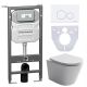 Комплект с инсталляцией Ceramica Nova CN6000_1001W_1000 унитаз Balearica CN6000 крышка-сиденье с микролифтом и инсталляция Envision CN1001W с белой матовой кнопкой смыва Round