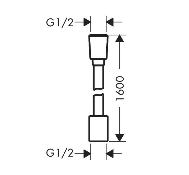 Шланг для душа Hansgrohe 28260700 белый