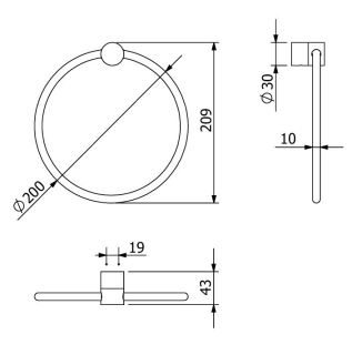 Полотенцедержатель Kludi Vela R 58978N5 брашированный никель