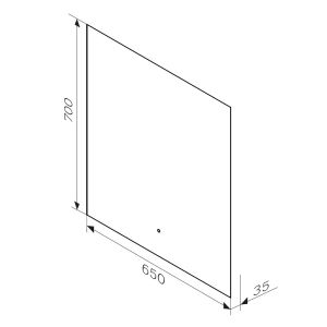 Зеркало Am.Pm X-Joy M85MOX10651S с  LED-подсветкой и ИК-сенсором 65 см