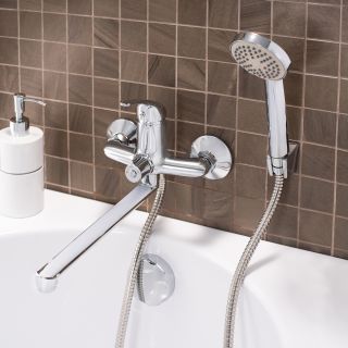 Смеситель для ванны с душем РМС SL128-006E хром Смеситель для ванны с душем РМС SL128-006E хром