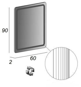 Зеркало с LED подсветкой Cezares 60x90 Eden 45028