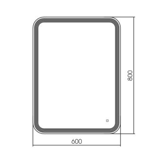 Зеркало с подсветкой AQUAme Mary-AQM9107 60 см