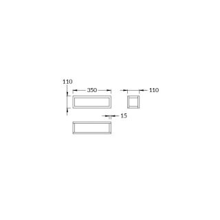 Полка подвесная KERAMA MARAZZI  PLAZA NEXT PL.N.sh.35\BLK Полка подвесная KERAMA MARAZZI  PLAZA NEXT PL.N.sh.35\BLK