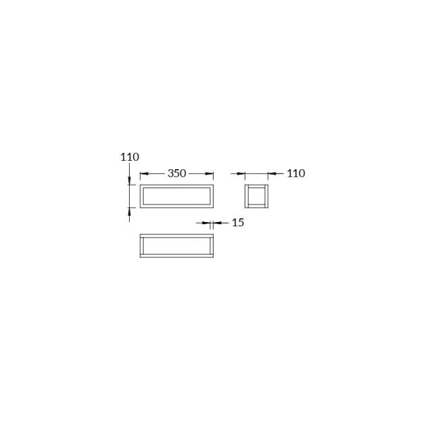 Полка подвесная KERAMA MARAZZI  PLAZA NEXT PL.N.sh.35\BLK