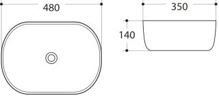 Раковина Art&Max 48см белый AM-5006-X Раковина Art&Max 48см белый AM-5006-X