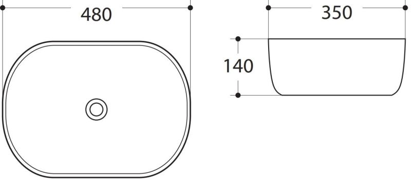 Раковина Art&Max 48см белый AM-5006-X Раковина Art&Max 48см белый AM-5006-X